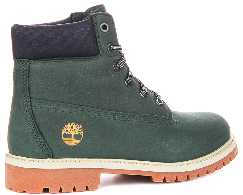 Timberland 6 Inch A6BET In Dark Green Boots For Junior