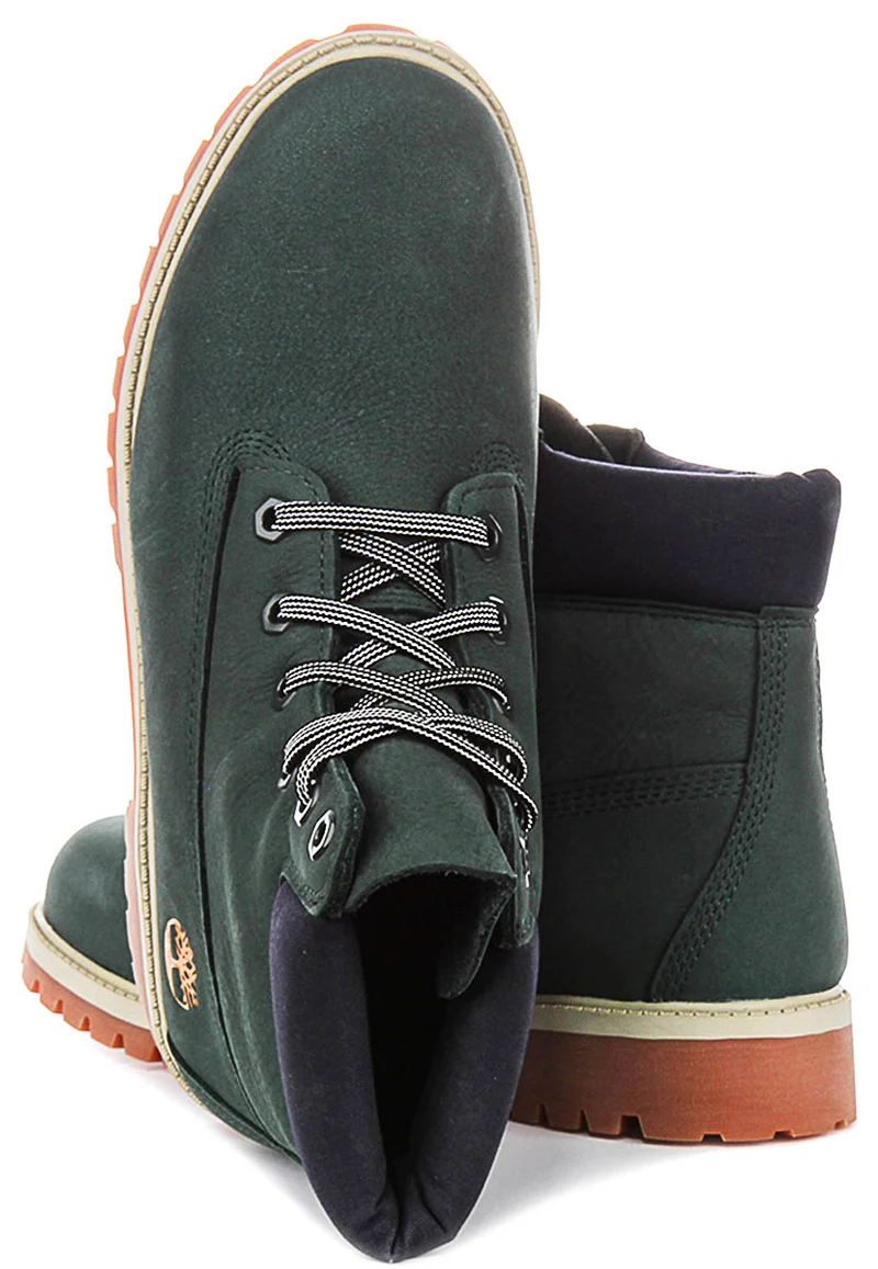 Timberland 6 Inch A6BET In Dark Green Boots For Junior