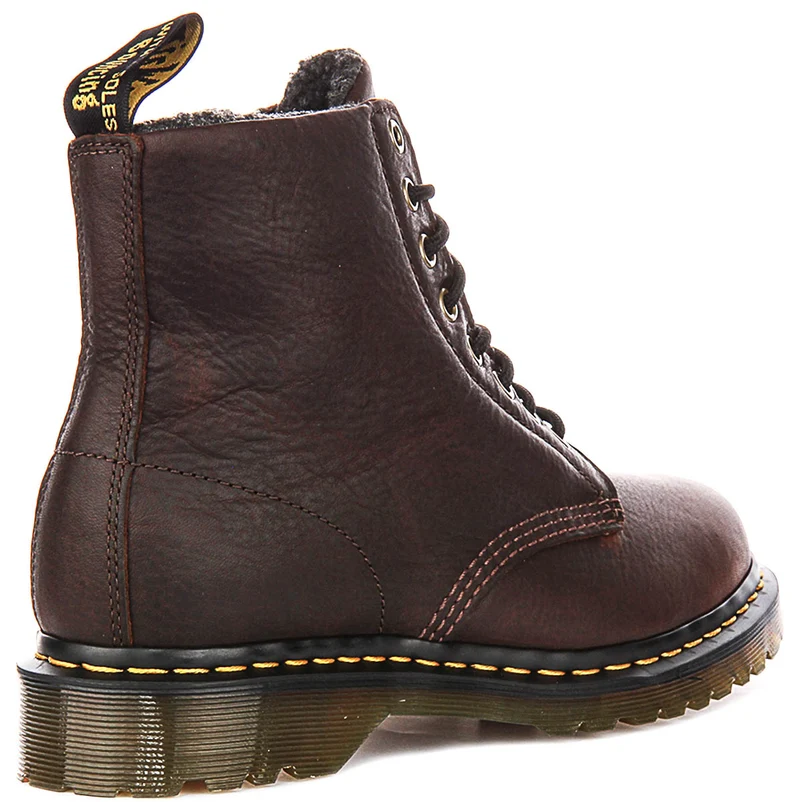 Dr Martens 1460 Pascal Fleece Lined In Dark Brown