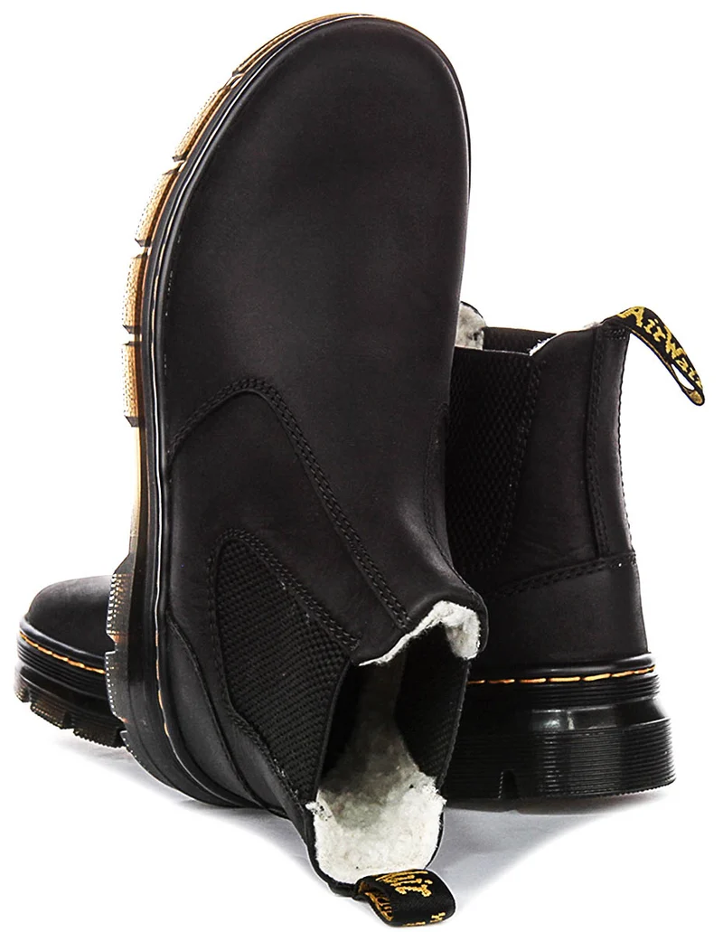 Dr Martens Embury Wool Lined Boots In Black For Women