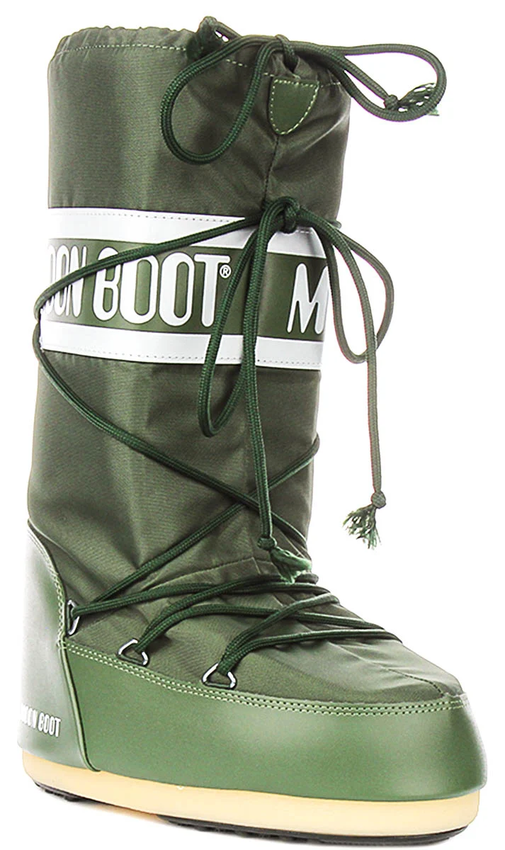 Moon Boot Icon Nylon In Green For Women