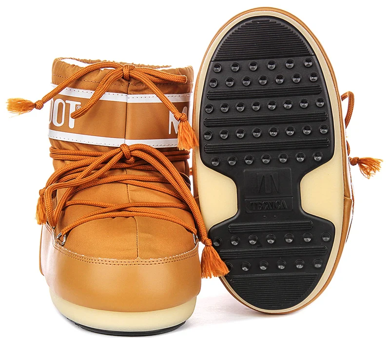 Moon Boot Icon Low Nylon In Cognac For Women
