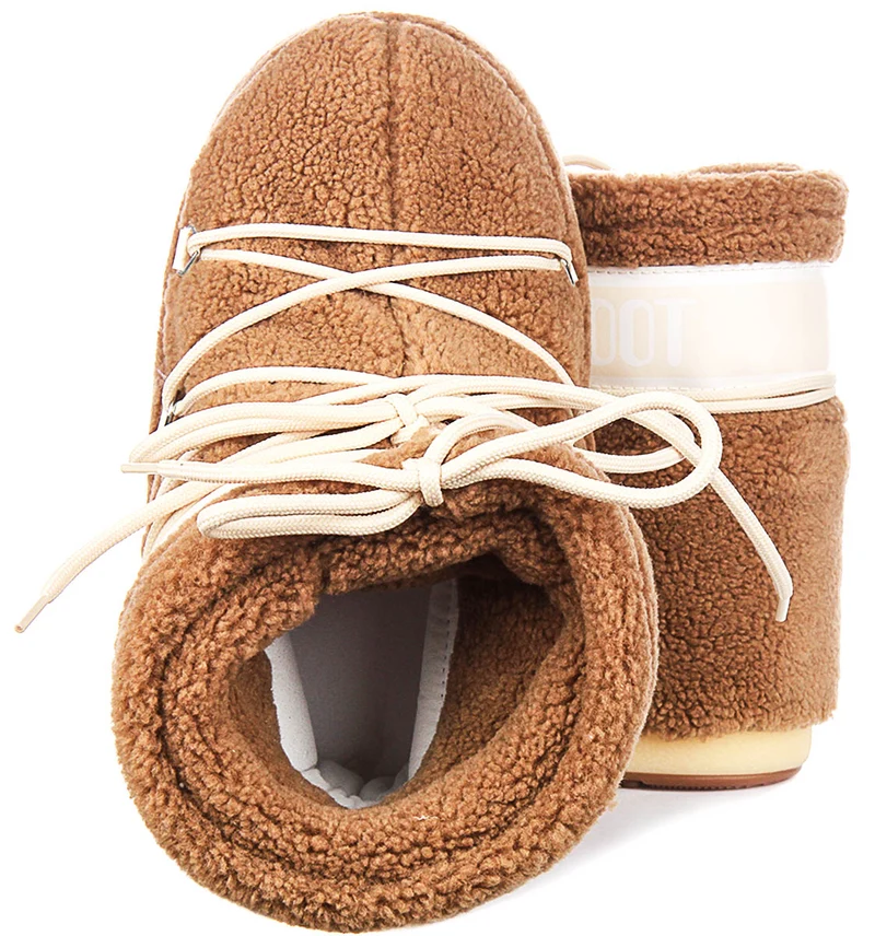 Moon Boot Icon Low Fleece In Brown For Women