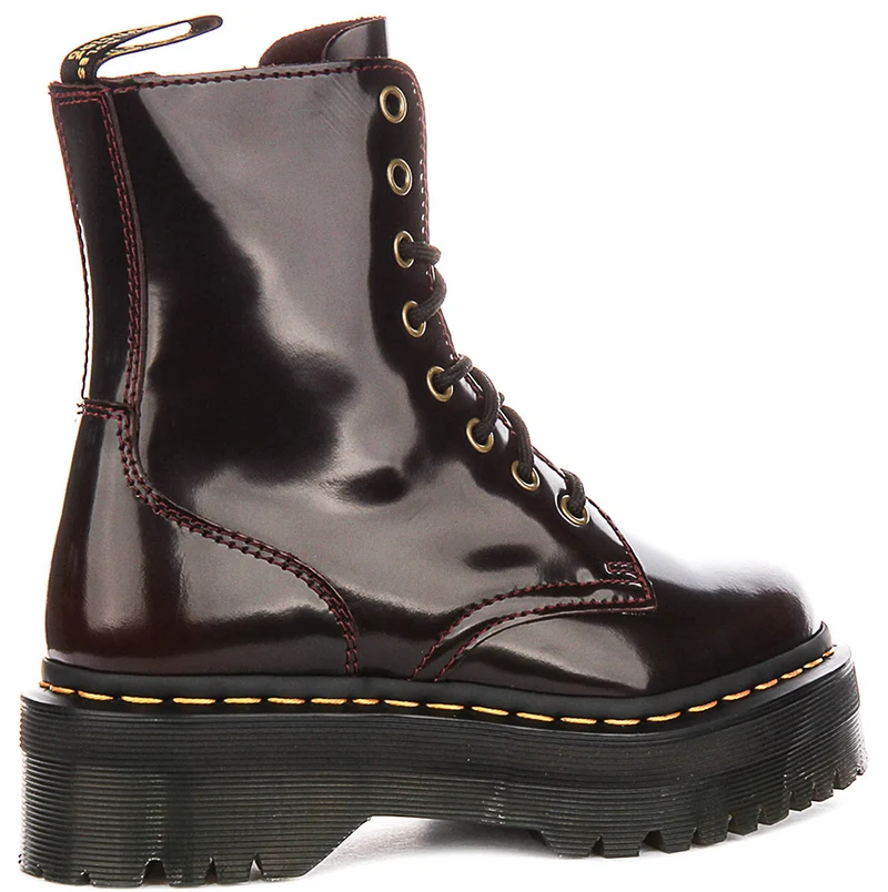 Dr Martens Jadon Platform In Cherry For Women