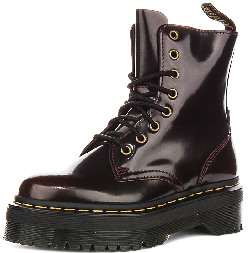 Dr Martens Jadon Platform In Cherry For Women