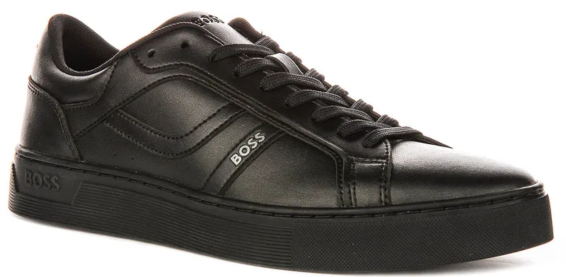 Boss Rhys Tennis Sneaker In Black For Men