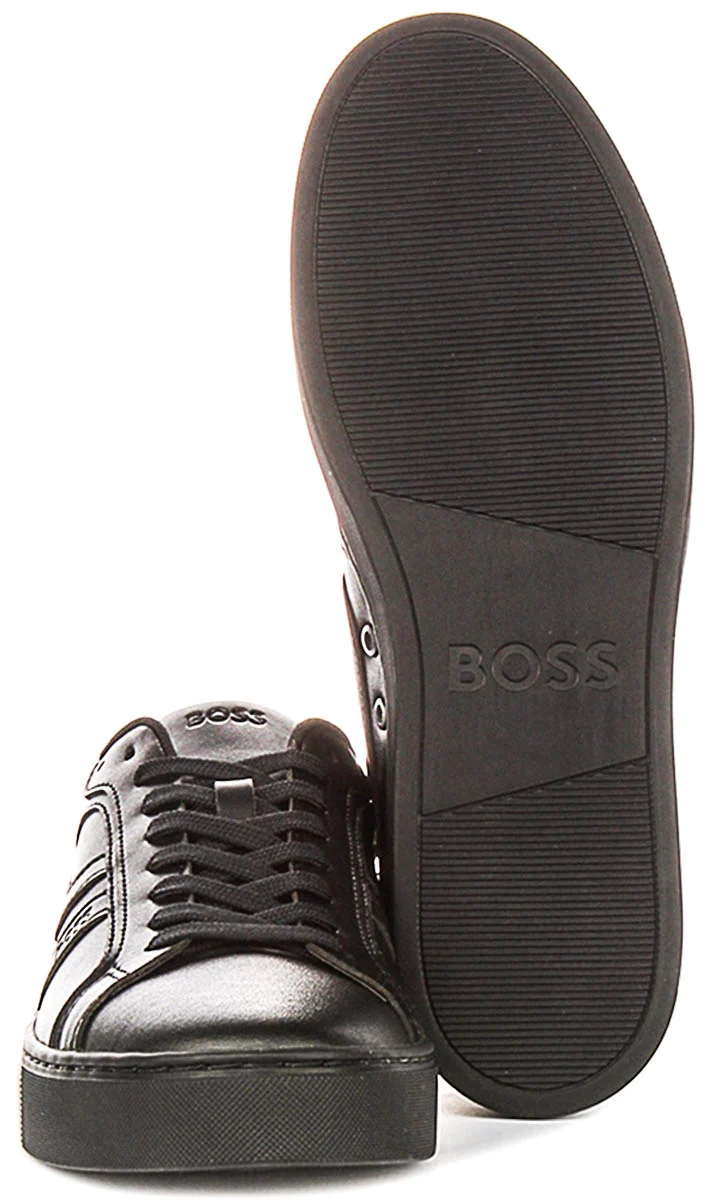 Boss Rhys Tennis Sneaker In Black For Men