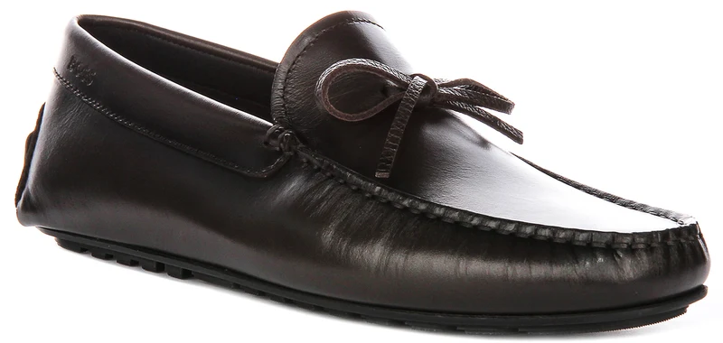 Boss Noel Mocc In Dark Brown For Men