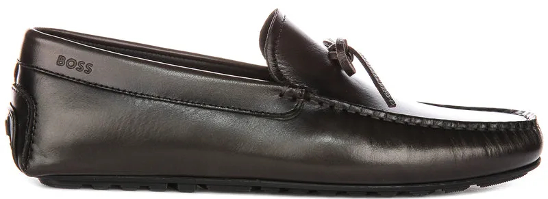 Boss Noel Mocc In Dark Brown For Men