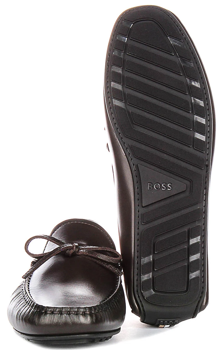 Boss Noel Mocc In Dark Brown For Men