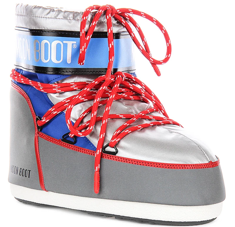 Moon Boot Space Racing In Silver For Women