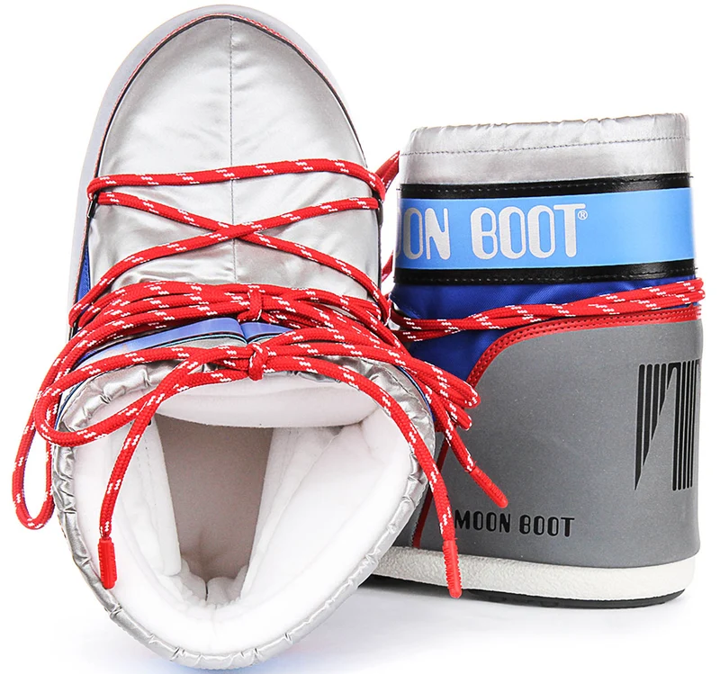 Moon Boot Space Racing In Silver For Women