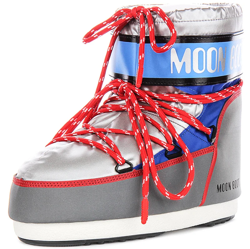 Moon Boot Space Racing In Silver For Women