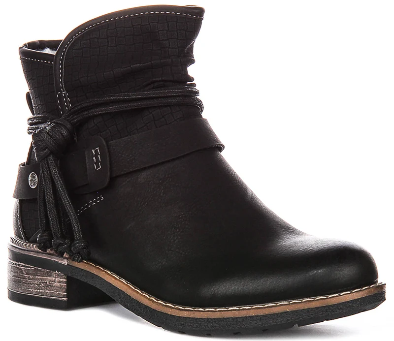 Rieker 94689-00 Warm Lined In Black For Women