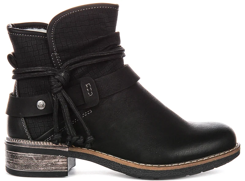 Rieker 94689-00 Warm Lined In Black For Women