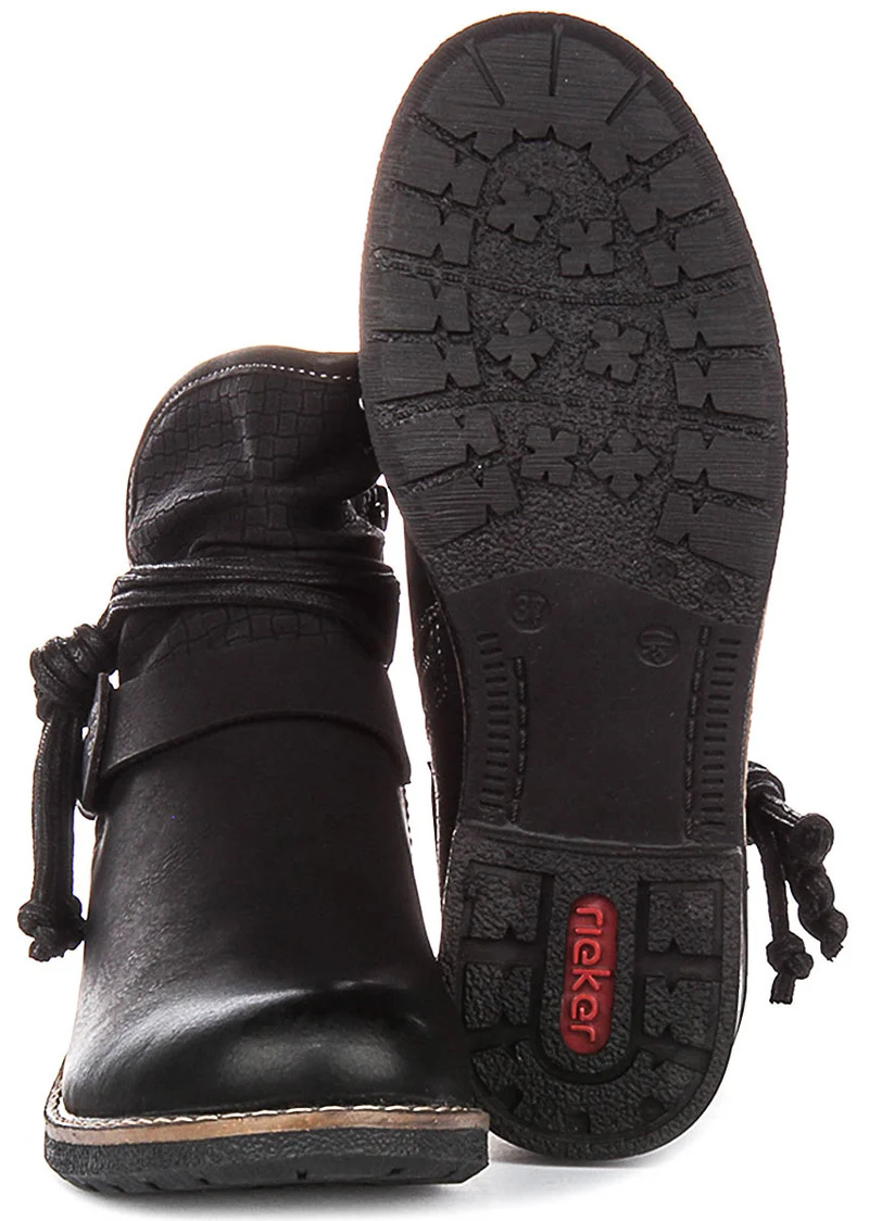 Rieker 94689-00 Warm Lined In Black For Women