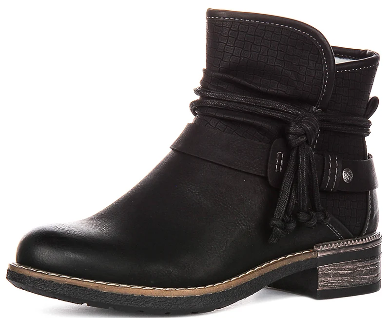 Rieker 94689-00 Warm Lined In Black For Women