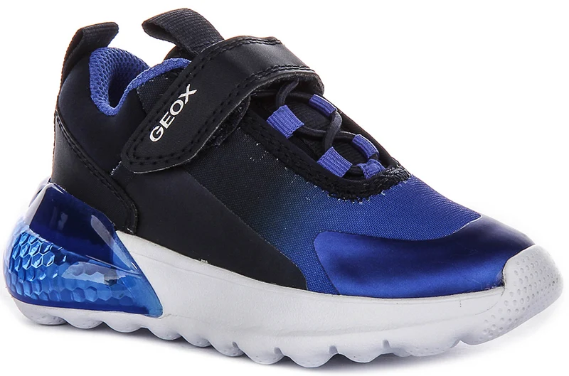Geox J Ciberdron Light Up In Navy Blue For Infant