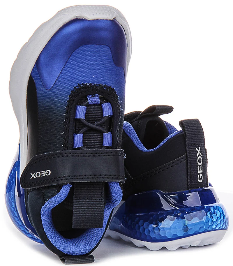 Geox J Ciberdron Light Up In Navy Blue For Infant