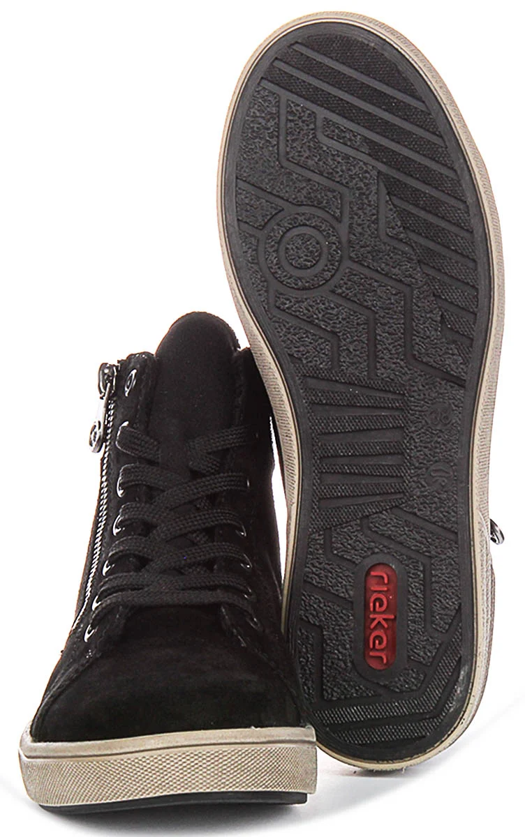 Rieker X0709-00 In Black Leopard For Women