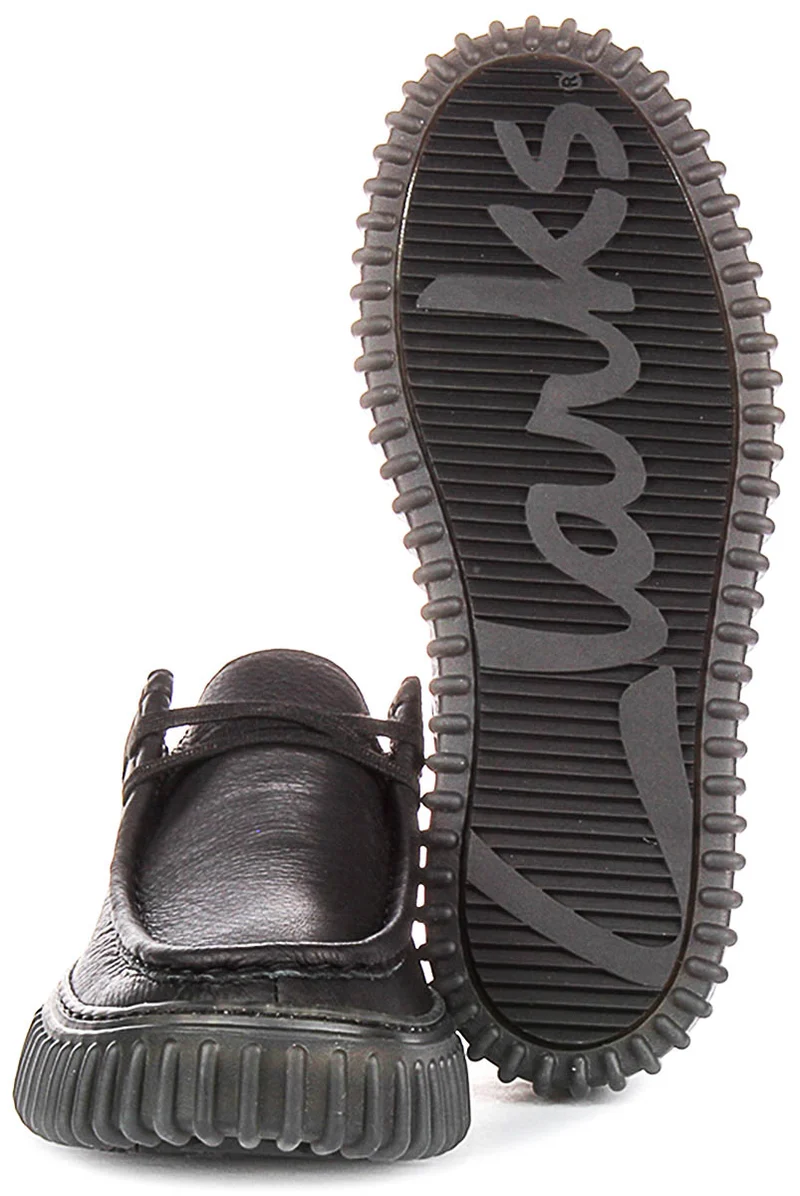 Clarks Torhill Lo In Black Leather For Men