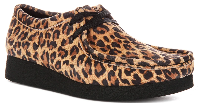 Clarks Wallabee Evo Shoe In Leopard For Women