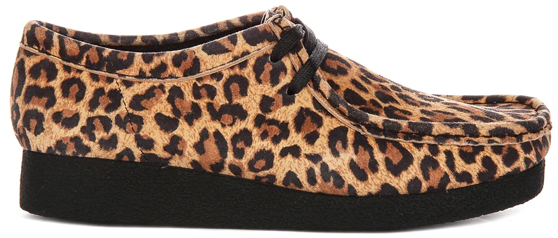 Clarks Wallabee Evo Shoe In Leopard For Women