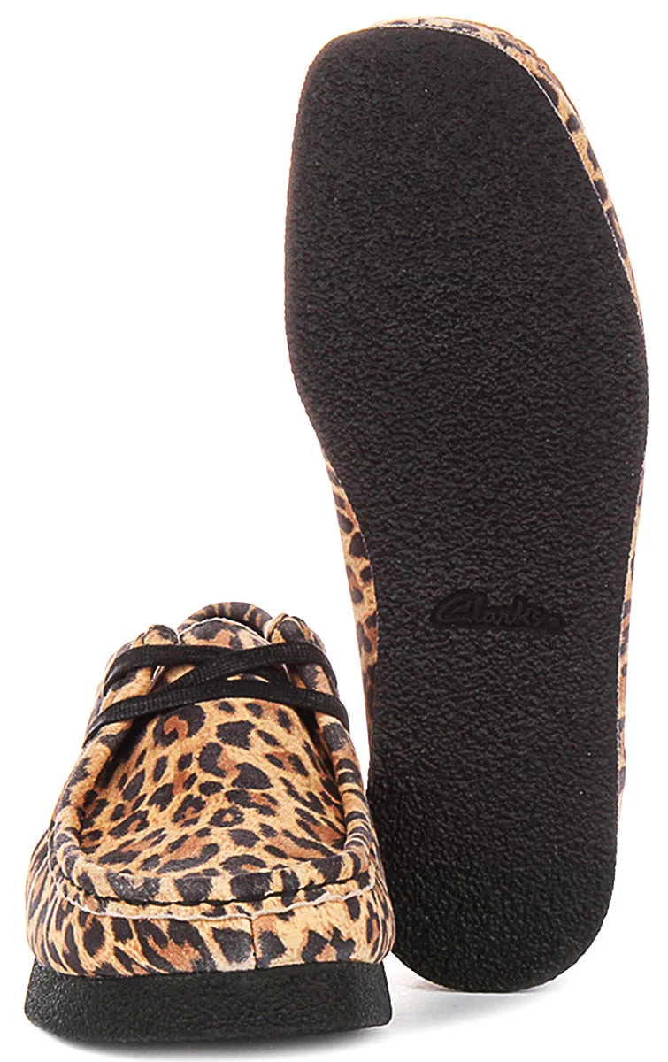 Clarks Wallabee Evo Shoe In Leopard For Women