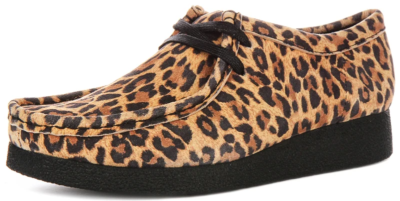 Clarks Wallabee Evo Shoe In Leopard For Women