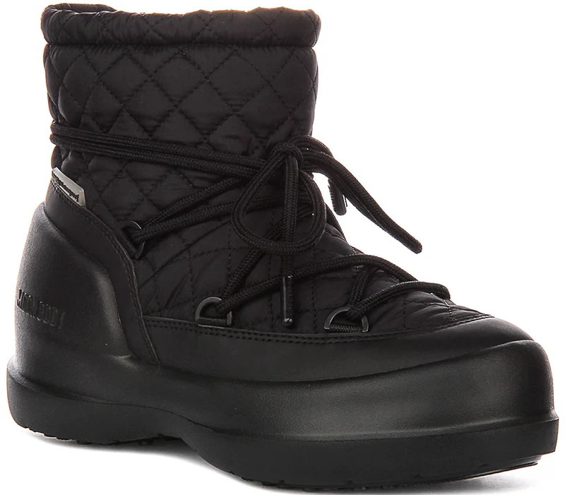 Moon Boot Mezzaluna Mid Waterproof In Black For Women