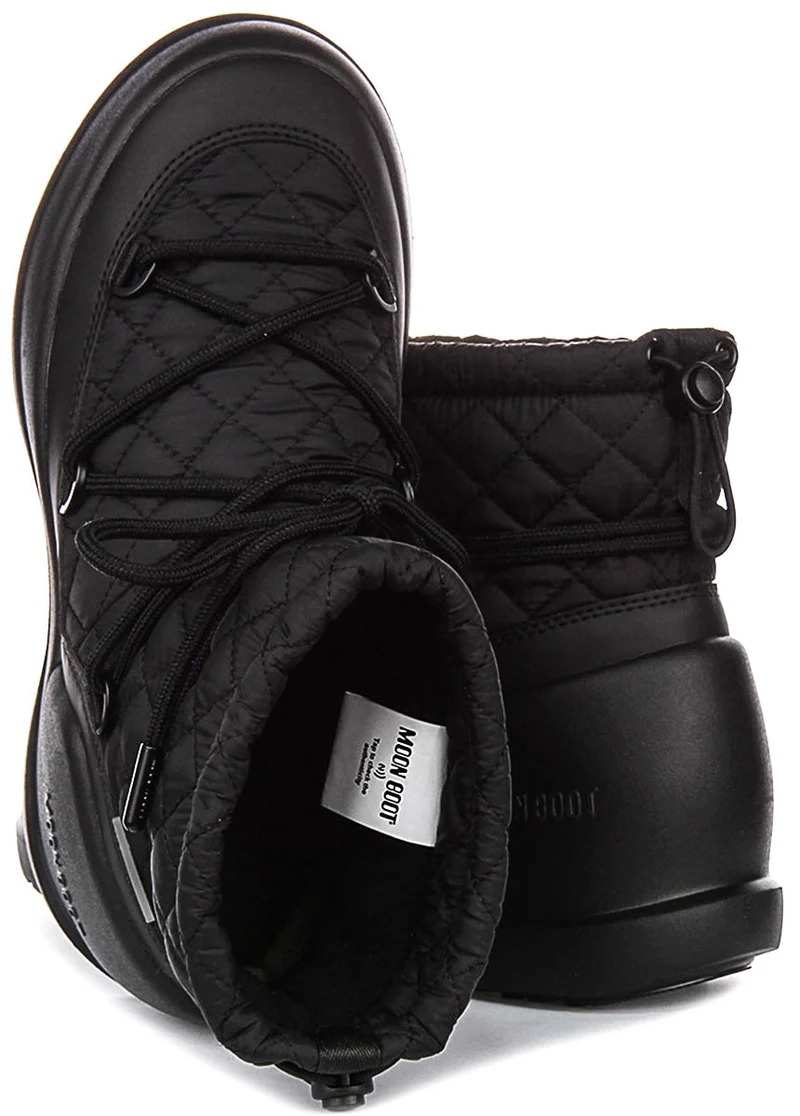 Moon Boot Mezzaluna Mid Waterproof In Black For Women