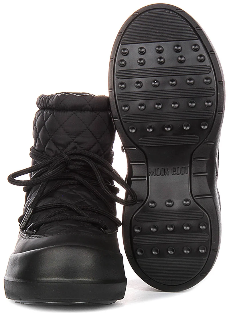 Moon Boot Mezzaluna Mid Waterproof In Black For Women