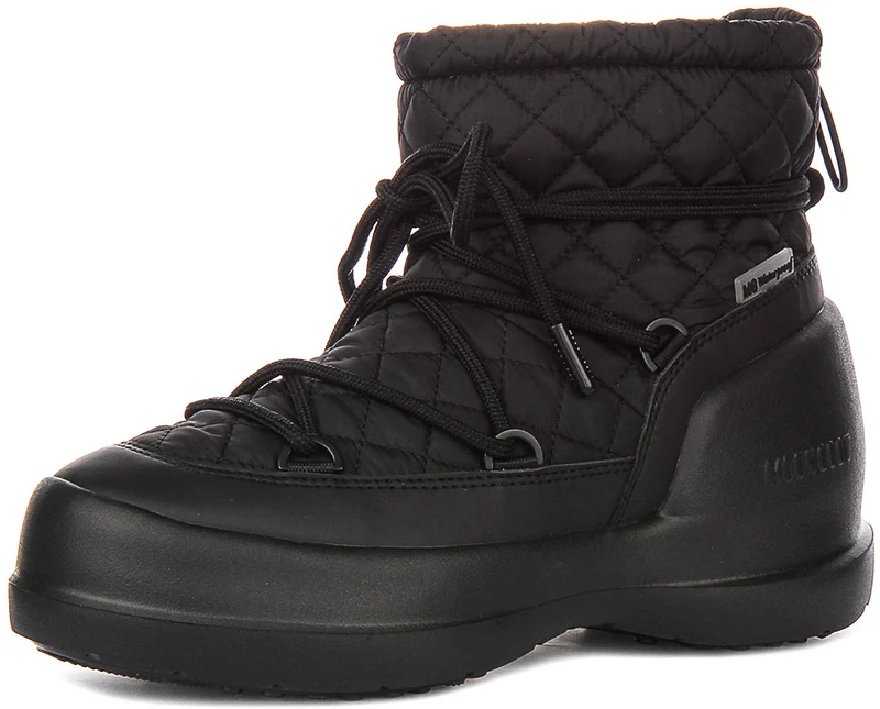 Moon Boot Mezzaluna Mid Waterproof In Black For Women