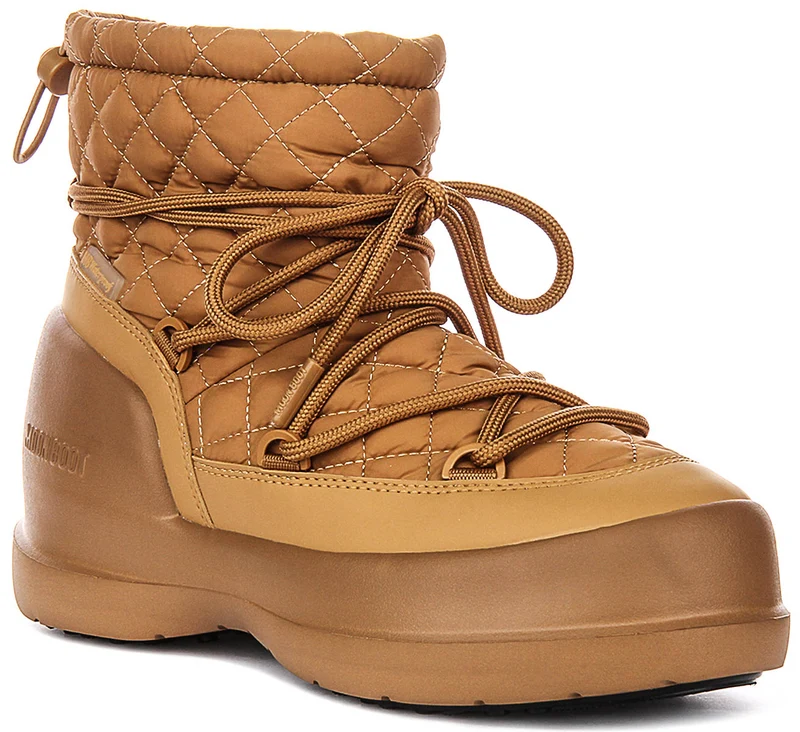 Moon Boot Mezzaluna Mid Waterproof In Sand For Women