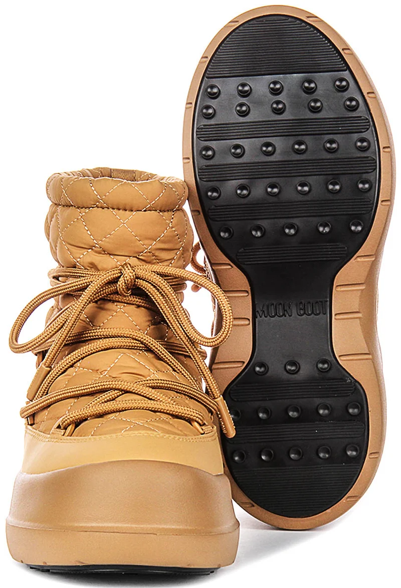 Moon Boot Mezzaluna Mid Waterproof In Sand For Women