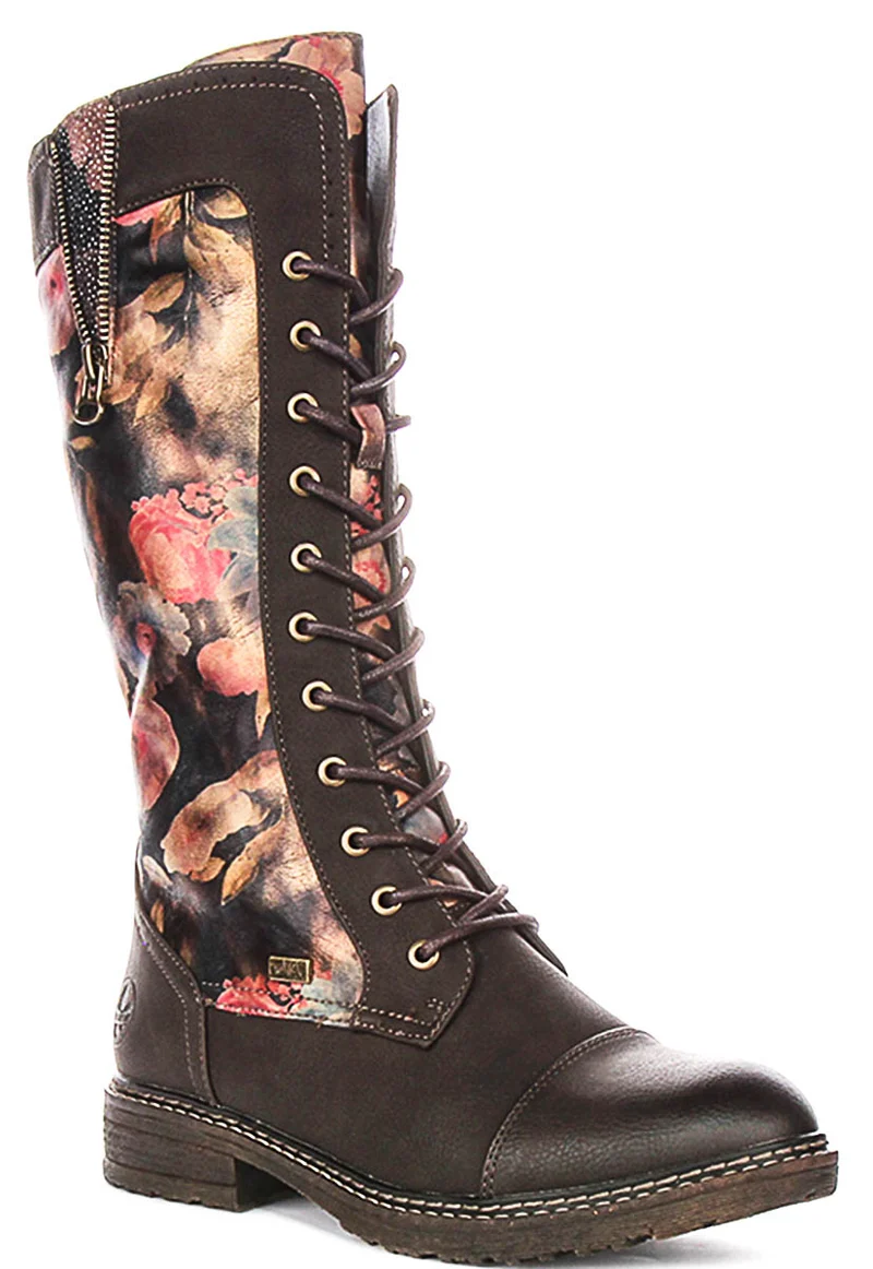 Rieker 94731-91 In Black Flower For Women