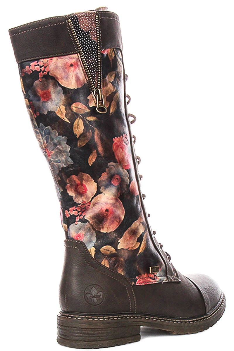 Rieker 94731-91 In Black Flower For Women