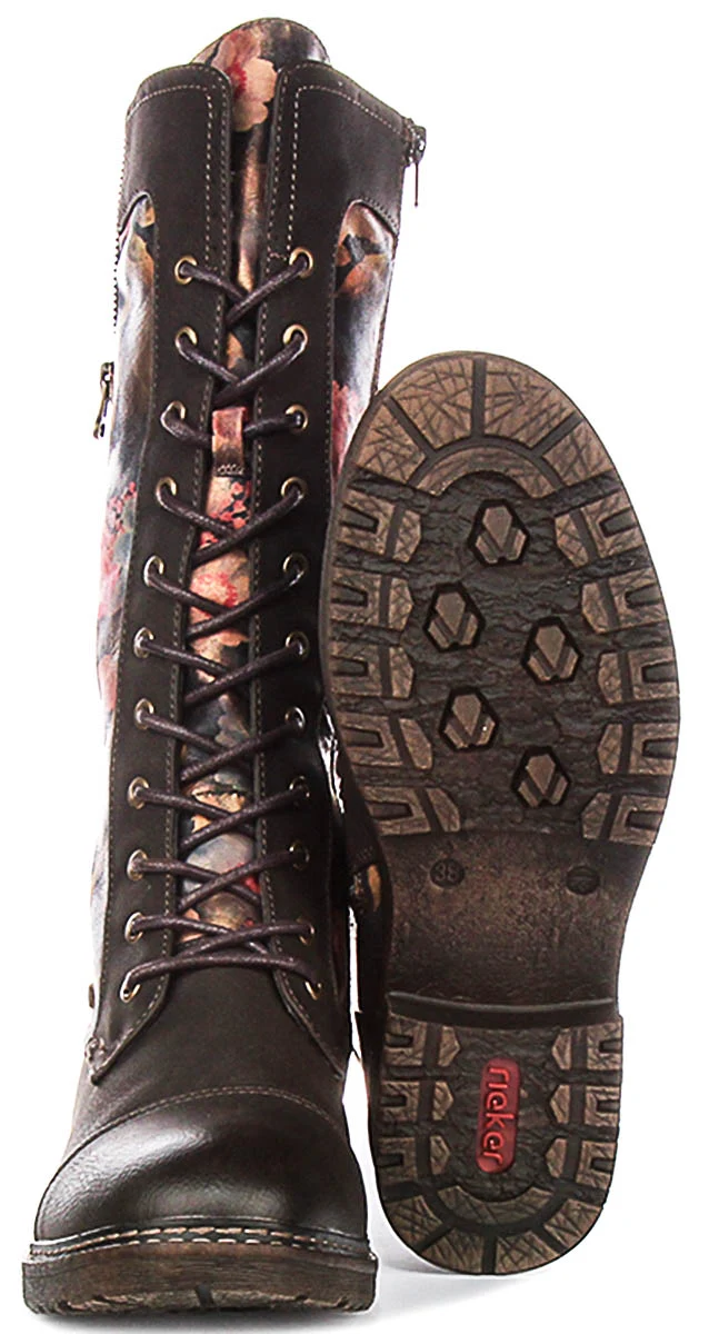 Rieker 94731-91 In Black Flower For Women