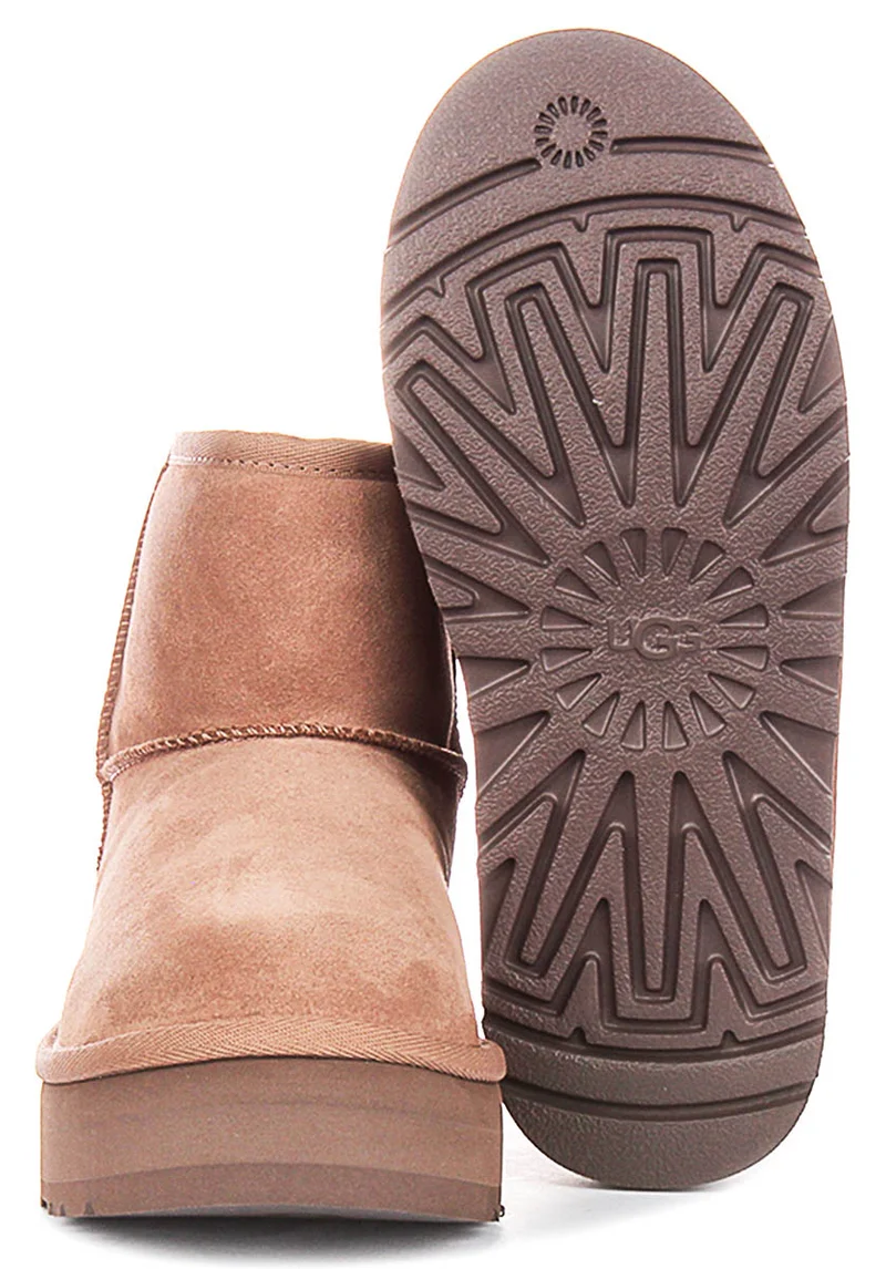 UGG Mini Platform In Oak For Juniors