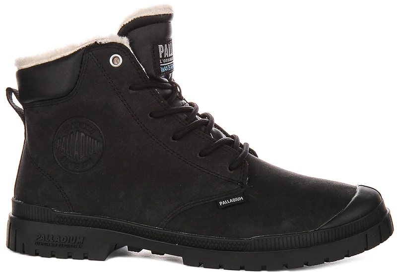 Palladium SP20 Cuff Waterproof Leather In Black Black