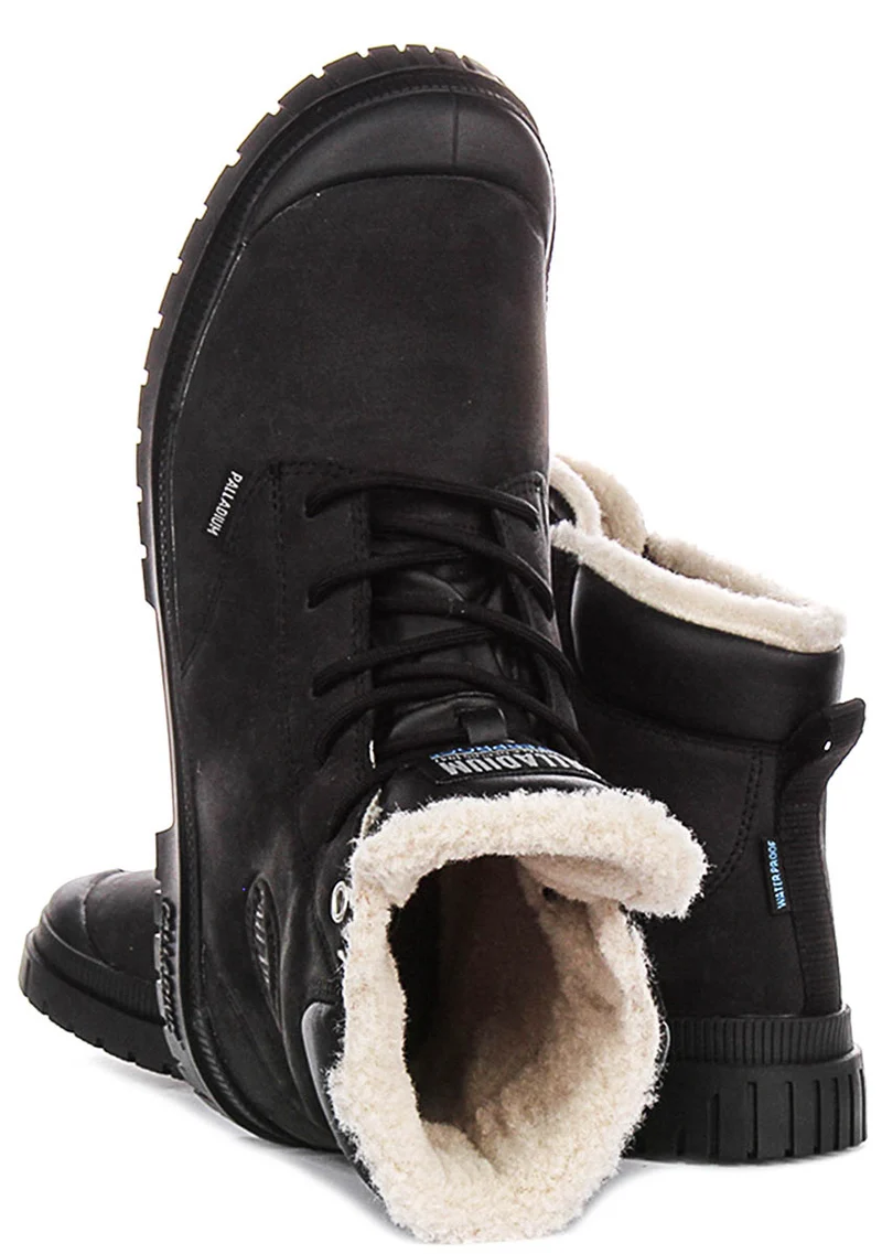Palladium SP20 Cuff Waterproof Leather In Black Black