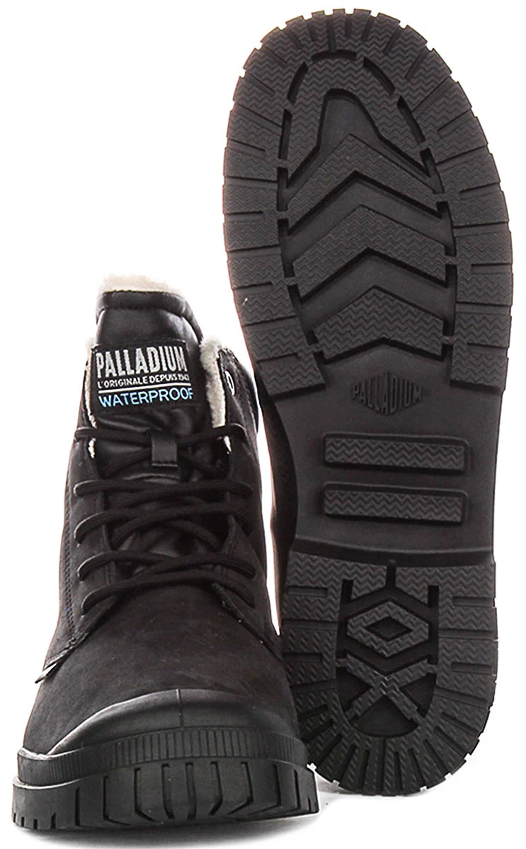 Palladium SP20 Cuff Waterproof Leather In Black Black