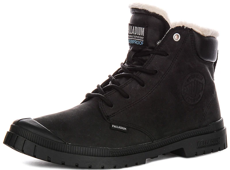Palladium SP20 Cuff Waterproof Leather In Black Black