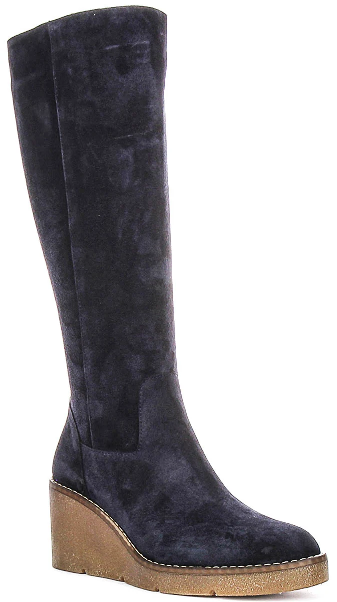 Justinreess England Amber Suede In Navy For Women