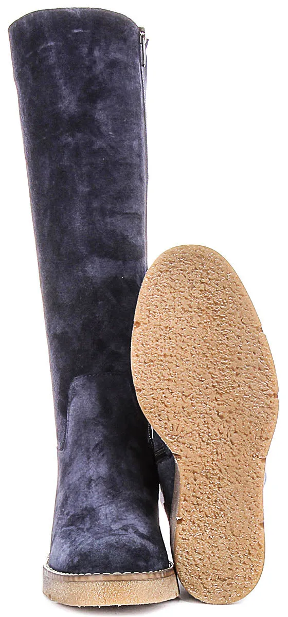 Justinreess England Amber Suede In Navy For Women