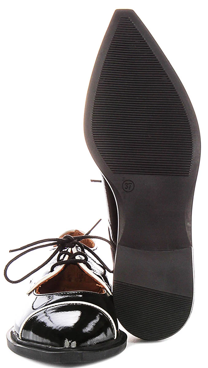 Justinreess England Jane In Black Patent For Women