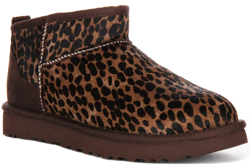 UGG Ultra Mini Caspian In Brown Leopard