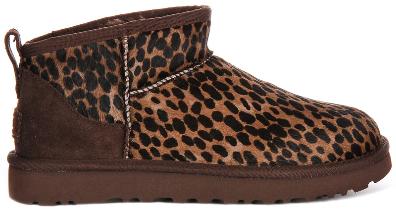 UGG Ultra Mini Caspian In Brown Leopard