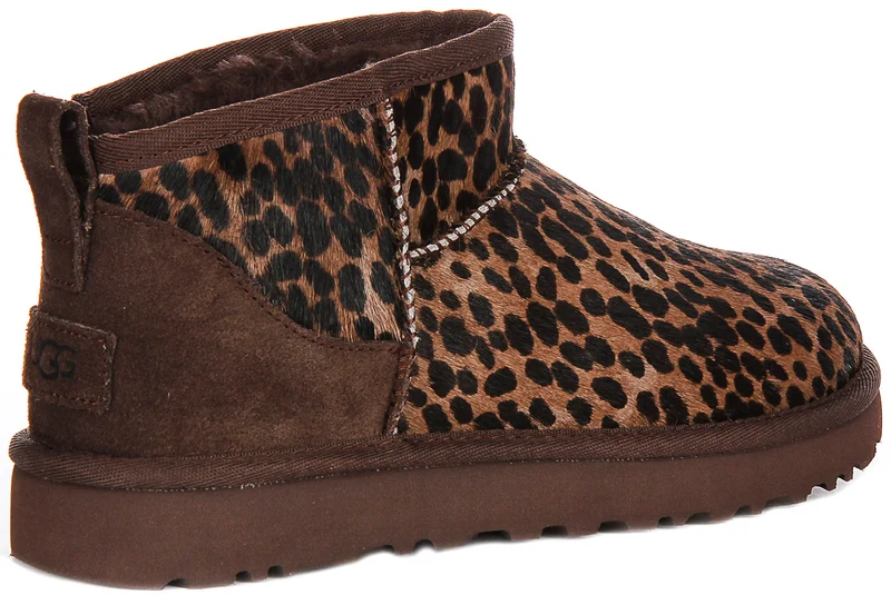 UGG Ultra Mini Caspian In Brown Leopard