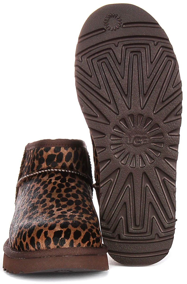 UGG Ultra Mini Caspian In Brown Leopard
